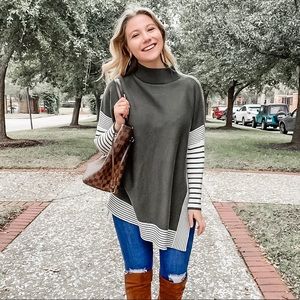Chicwish Green Turtleneck Sweater